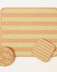 Cork Coasters | Candy Stripes - Olive