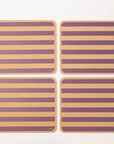 Cork Placemats | Candy Stripes - Purple