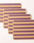 Cork Placemats | Candy Stripes - Purple