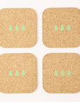 Cork Coasters | Candy Christmas | Set of 6