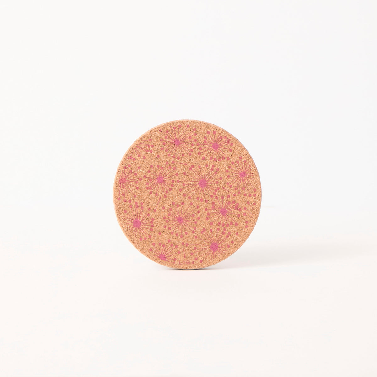Cork Coaster - Cranberry Red