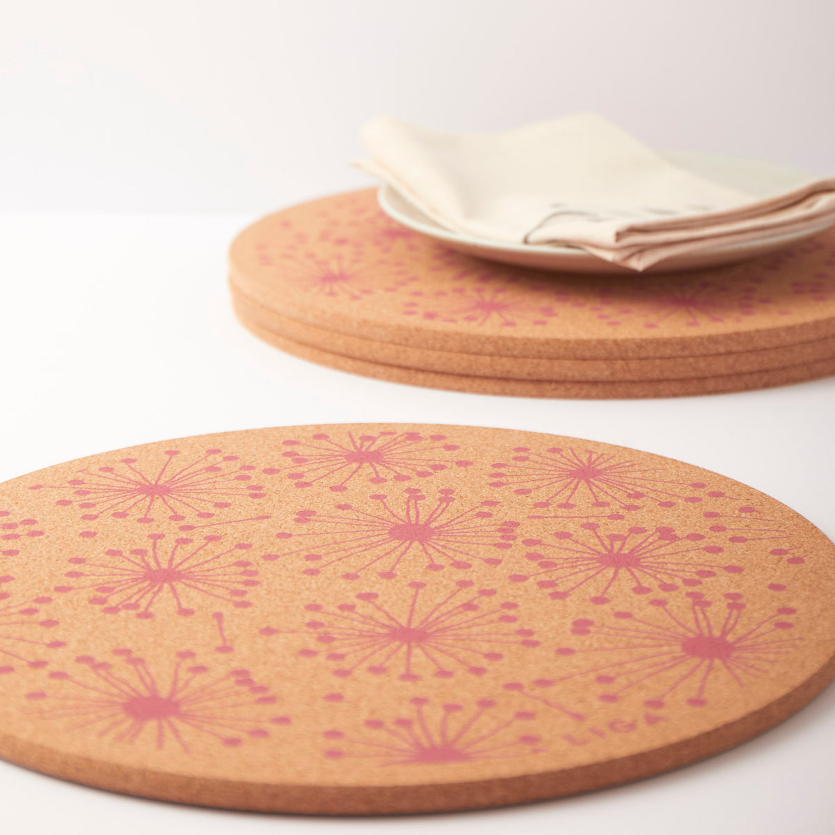 Cork Placemat - Cranberry Red