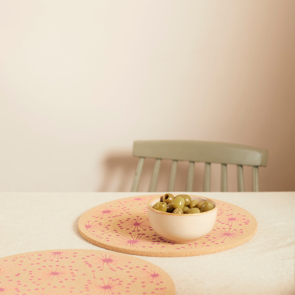 Cork Placemat - Cranberry Red