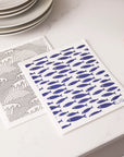 Tea Towel and matching Dishcloths | Fish & Wave