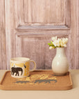 Cork Tray | Elephant & Bananas