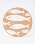 Cork Placemats | Fish White