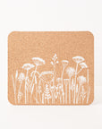 Cork Placemats Rectangle | Flowers White