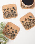 Cork Placemats Rectangle | Flowers - Grey