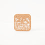 Square Cork Coasters | White Flowers