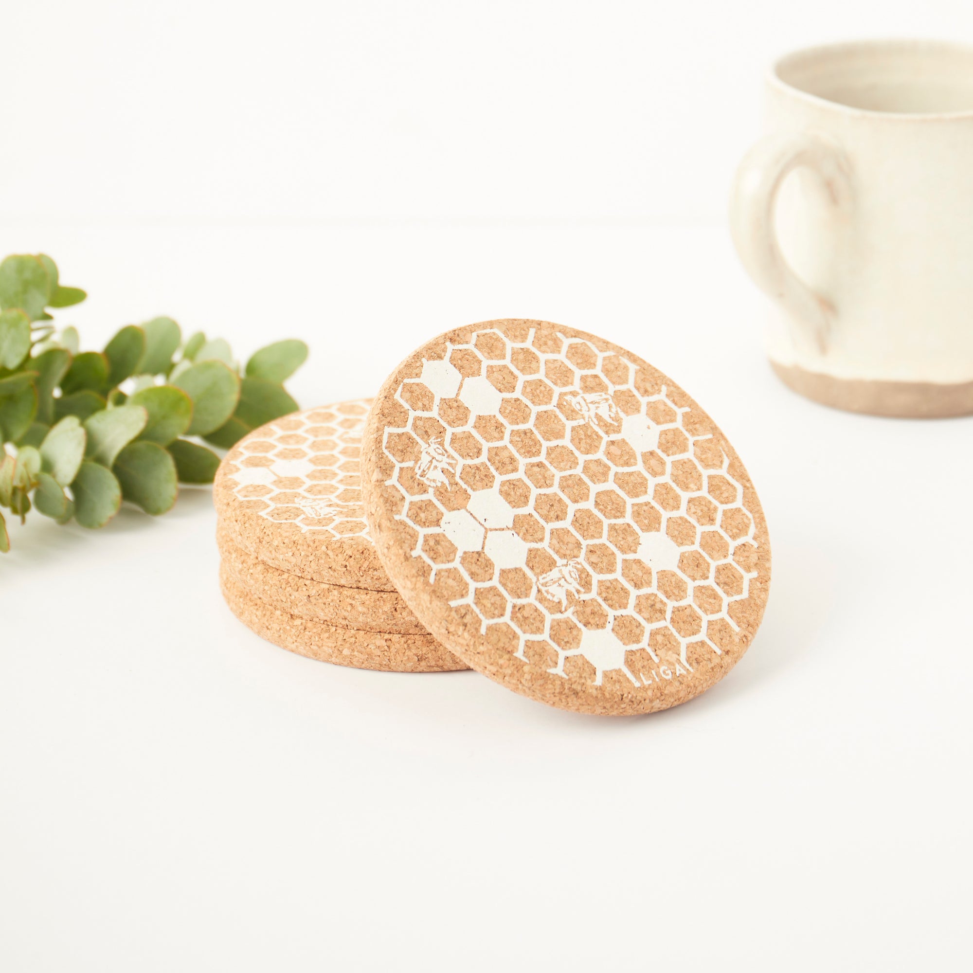 Cork Coasters | Honeycomb