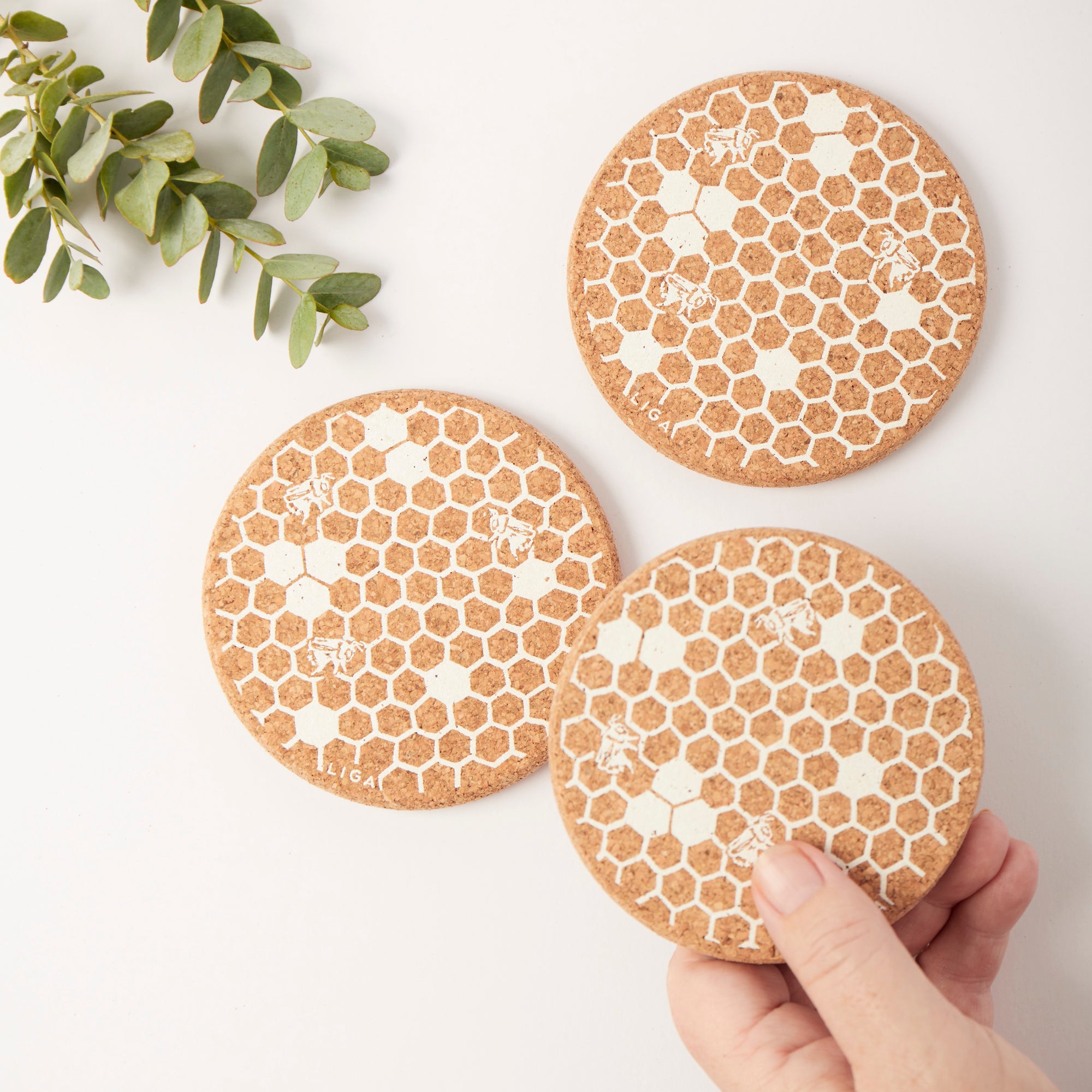 Cork Coasters | Honeycomb