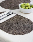Dash Recycled Rubber & Cork Placemats | Oval S/8 + 2 sets of FREE coasters