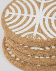 Cork Coaster | Ripple White