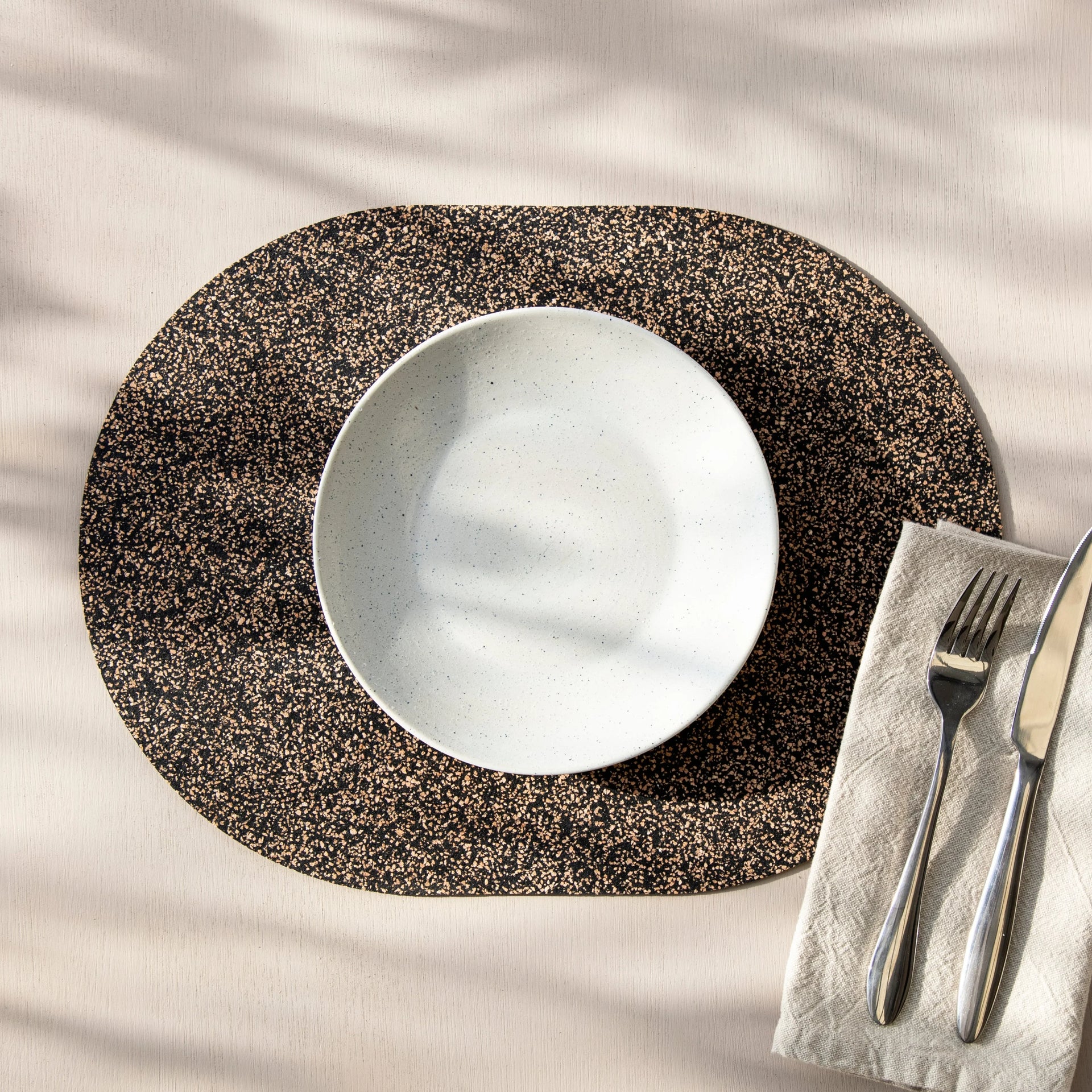 Dash Recycled Rubber & Cork Placemats Oval