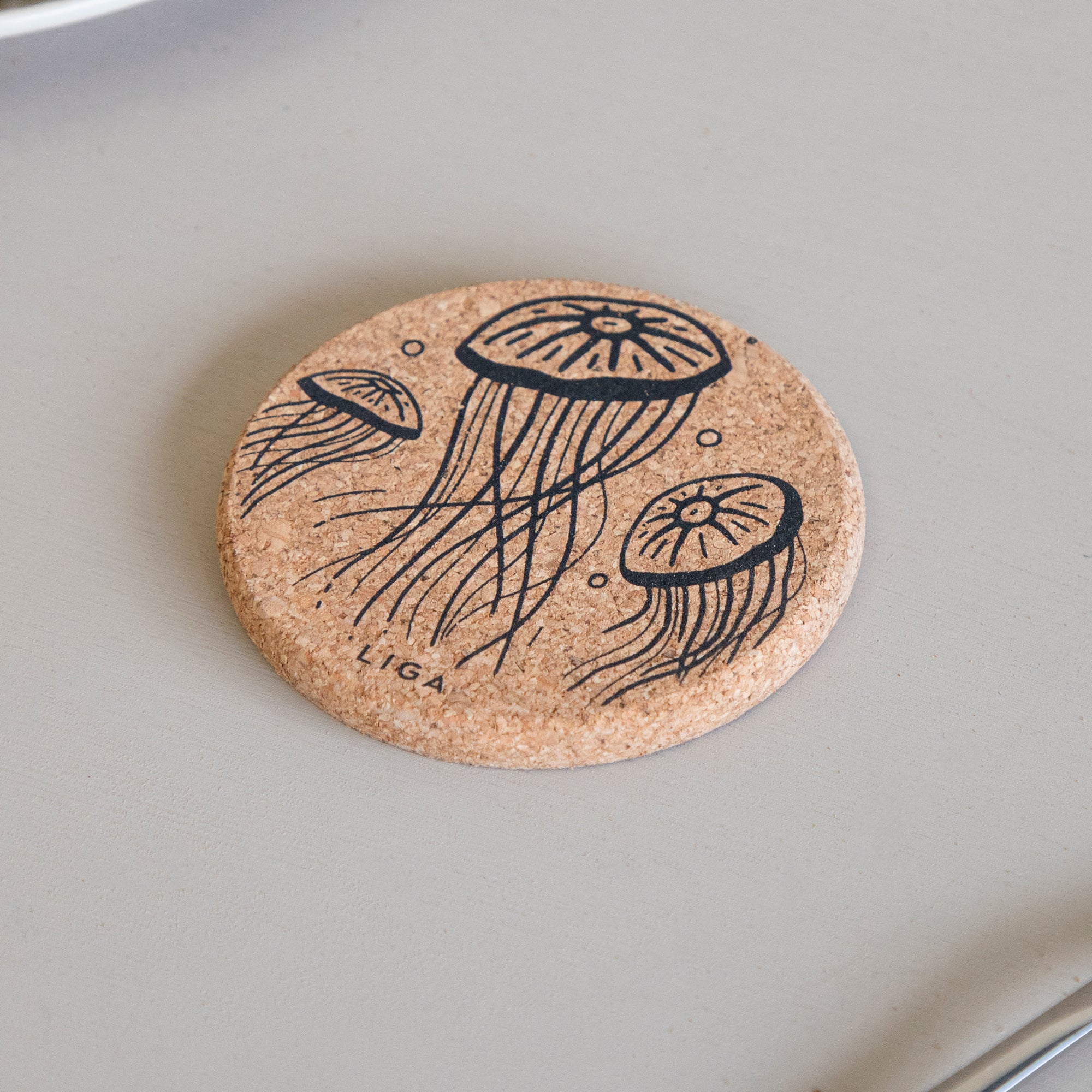Cork Coaster Set | Jellyfish