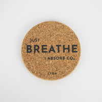 Cork Coasters | Just Breathe