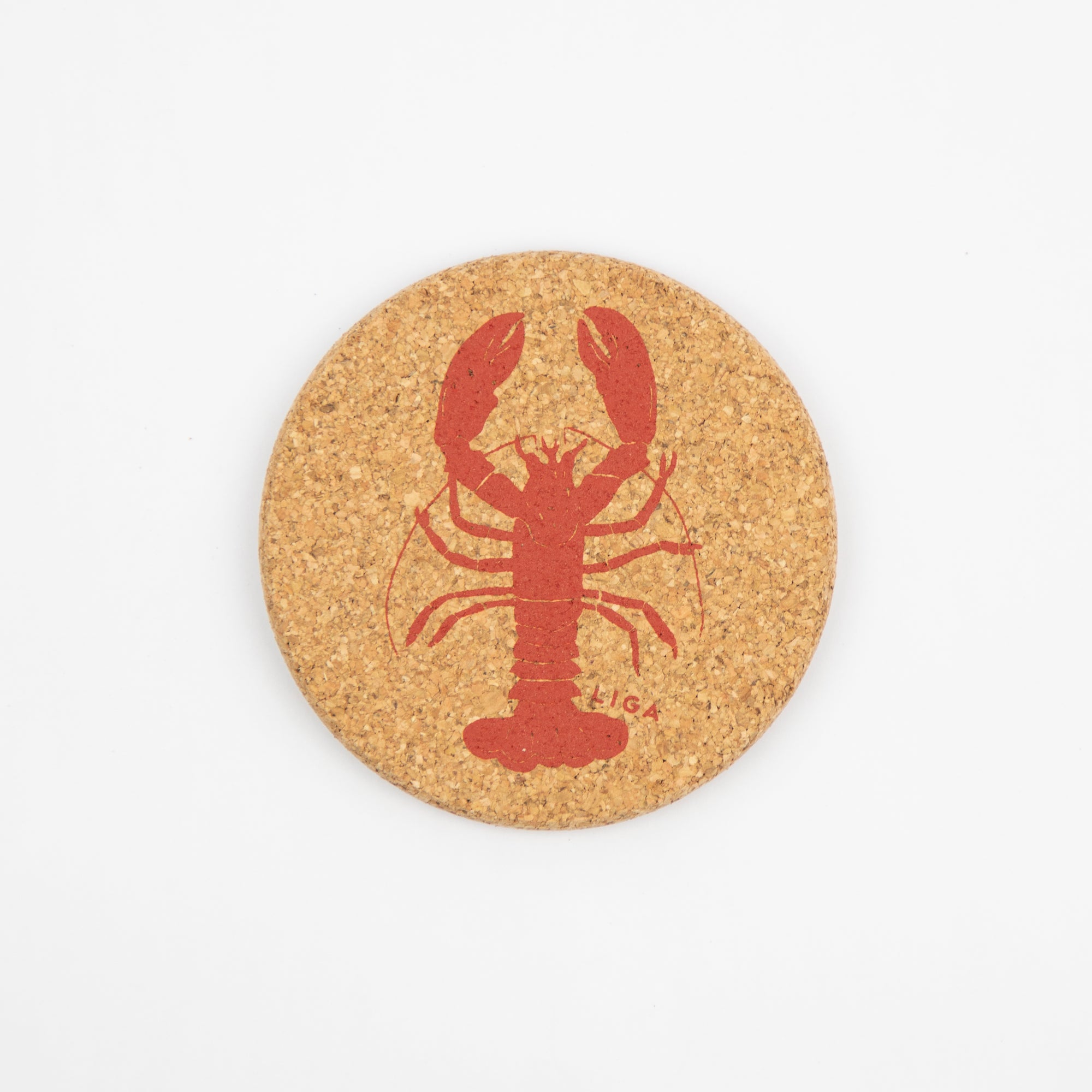 Cork Coasters | Lobster Red