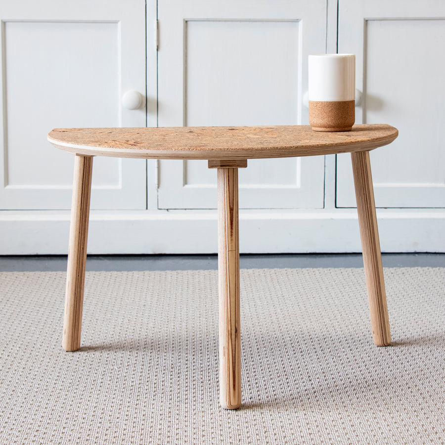 Half Moon Side Table | Natural Cork