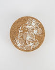 Cork Coaster | Orchids White