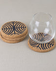 Cork Coaster | Ripple Grey