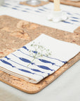 Organic Cotton Napkins | Fish on a Line Navy S/2