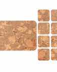Natural Cork Placemats & Coasters | Rectangle S/8