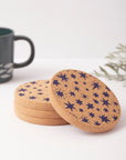 Cork Coaster - Stars Navy