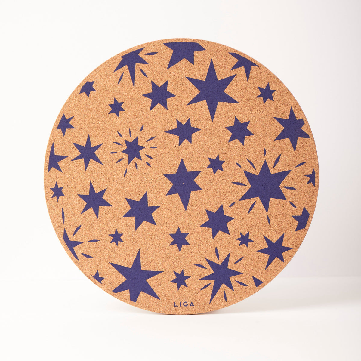 Cork Placemat - Stars Navy