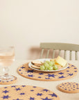 Cork Placemat - Stars Navy