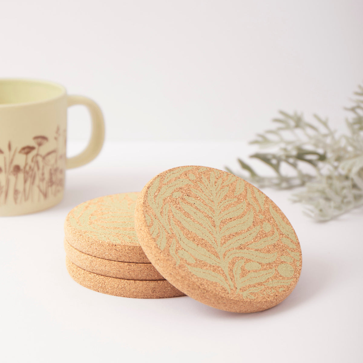 Cork Coaster - Phytophilia Green