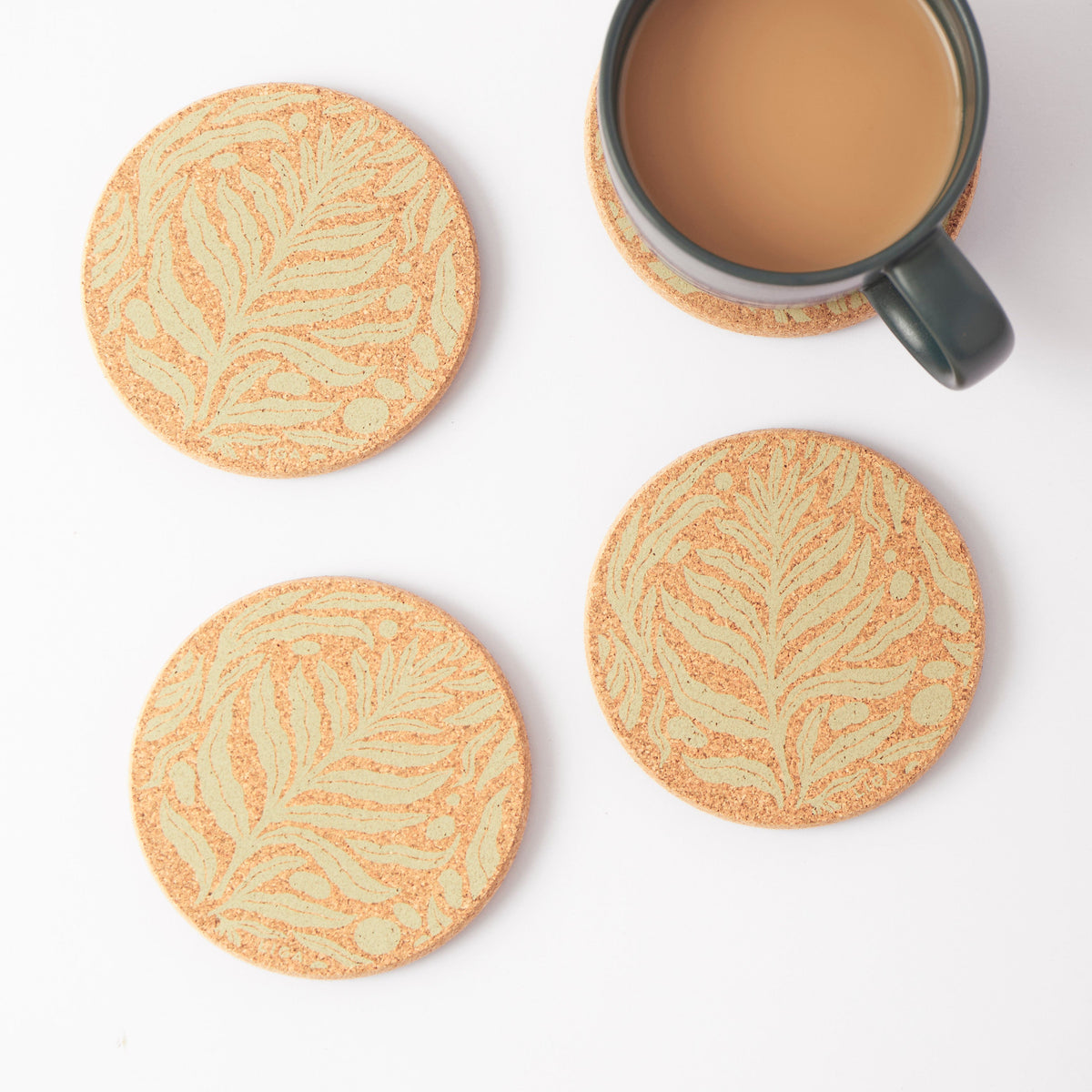 Cork Coaster - Phytophilia Green