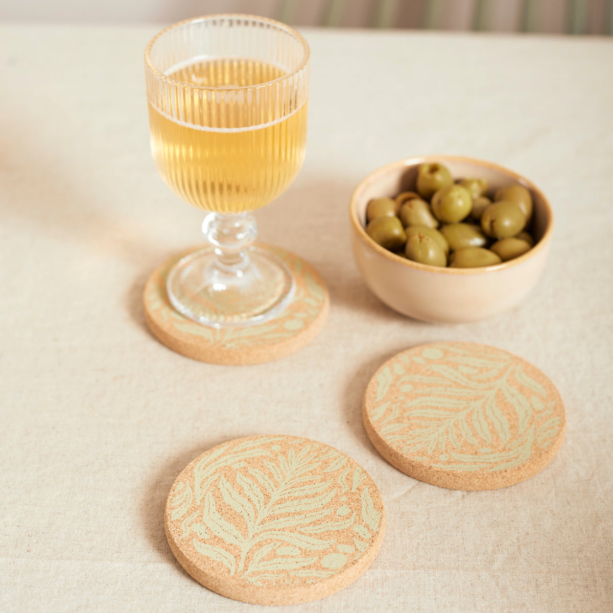 Cork Coaster - Phytophilia Green