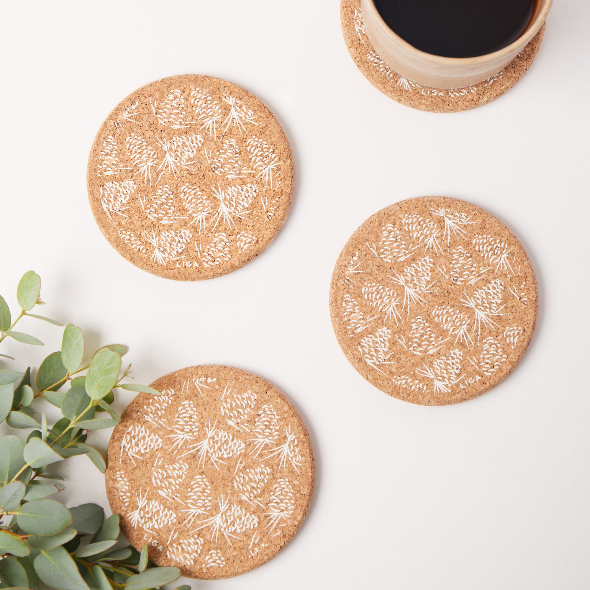 Cork Coasters | Pinecone