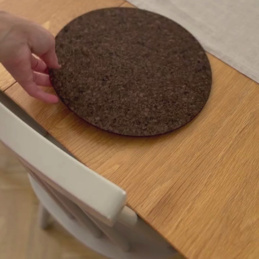 Smoked Cork Placemats | Round