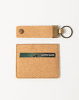 Card Holder wallet &  Key Fob - cork