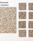 Beach Clean Placemats and Coasters | Rectangle Set of 8