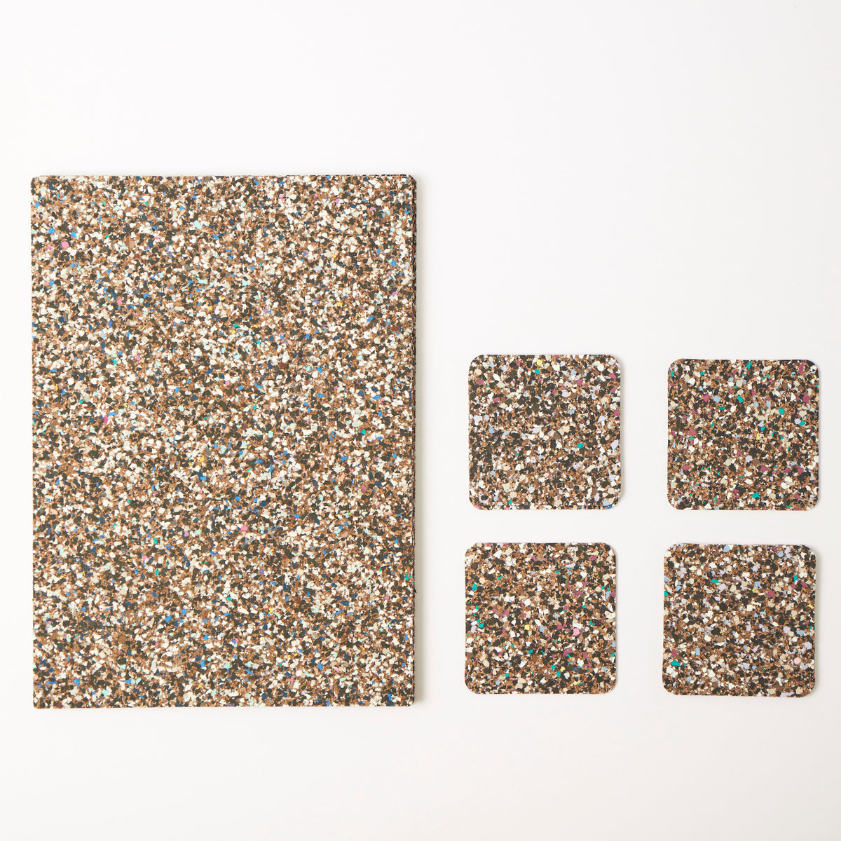 Beach Clean Rectangle Placemats and Coasters Bundle | Table Set of 4