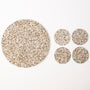 Beach Clean Round Placemats and Coasters Bundle | Table Set of 4