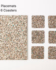 Beach Clean Rectangle Placemats and Coasters - Table Set of 6