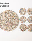 Beach Clean Round Placemats and Coasters Bundle | Table Set of 6