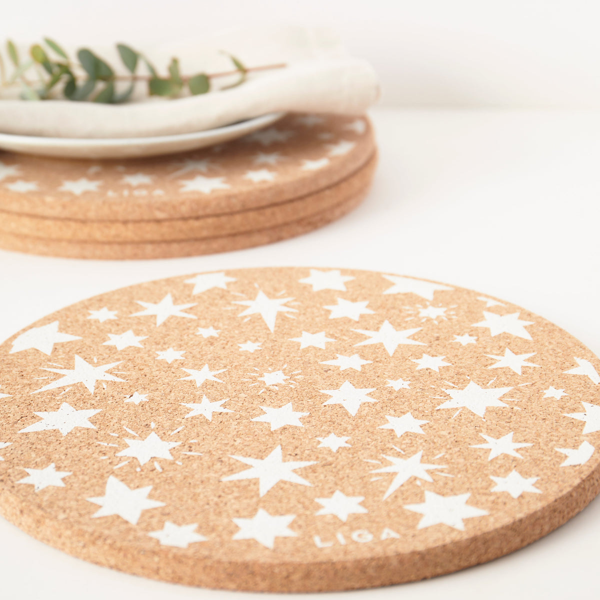Cork Placemats 30cm | Stars