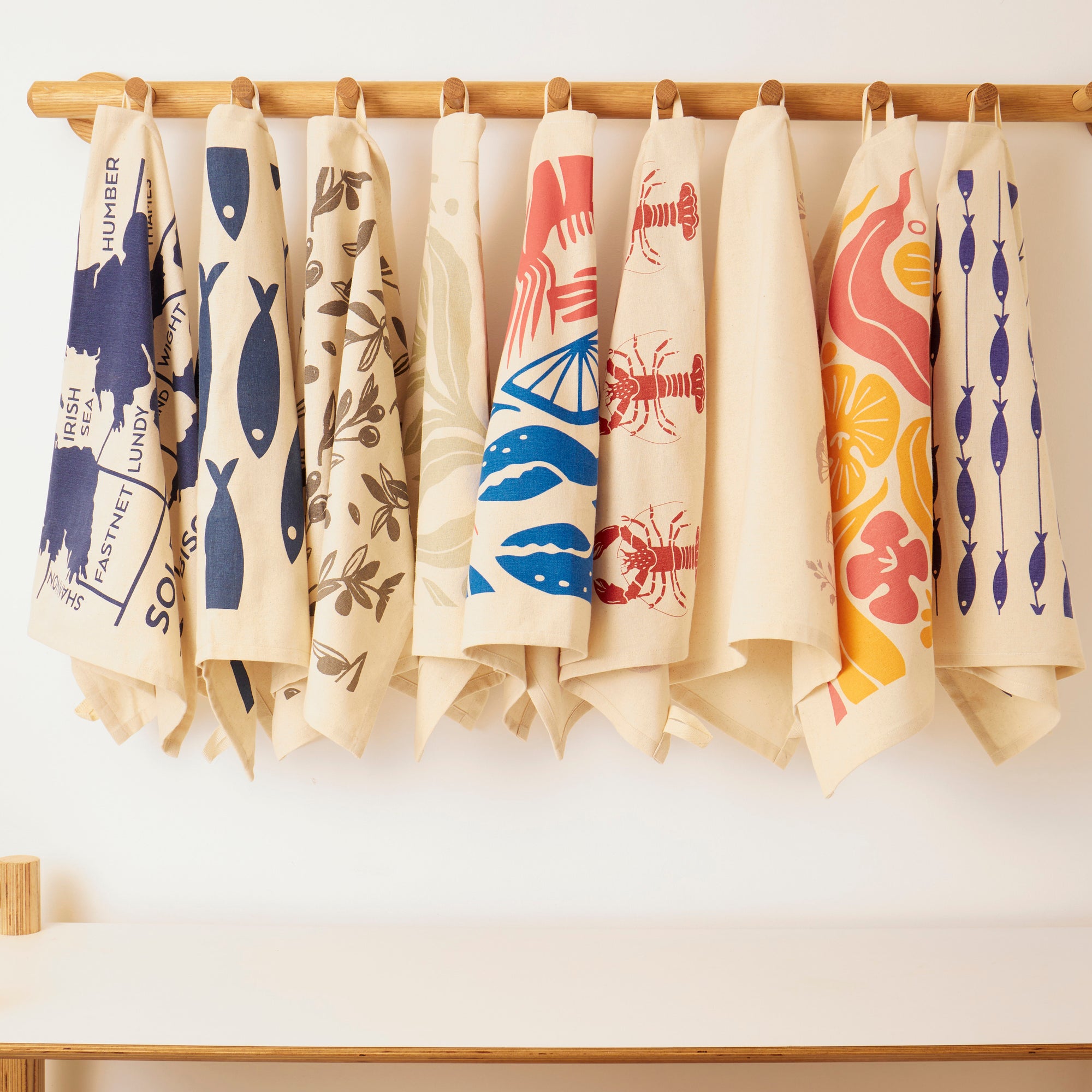 Organic Tea Towel | Fish