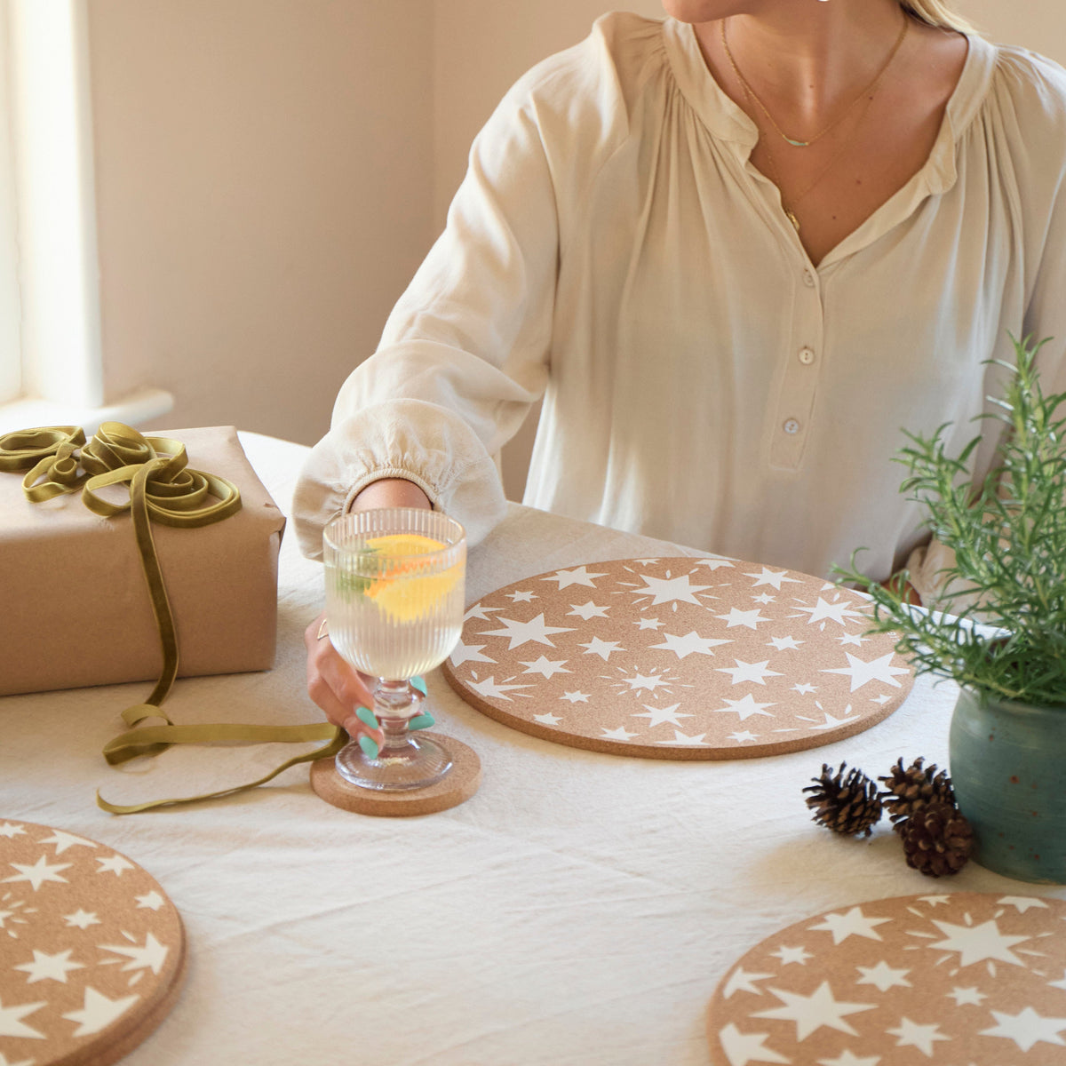 Cork Placemats 30cm | Stars