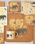 Cork Tray | Elephant & Bananas