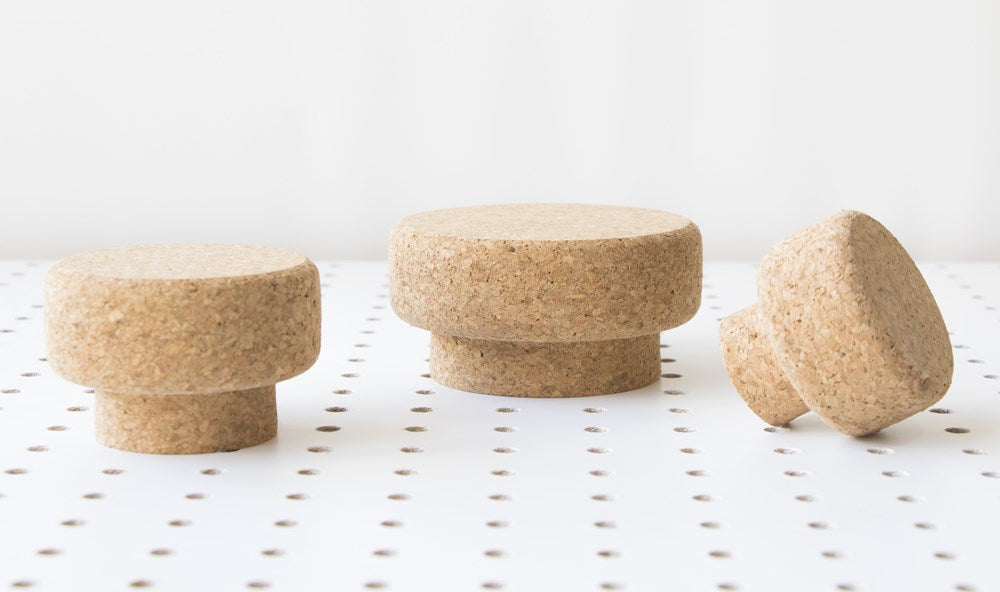 Sustainable Cork Knobs for doors, draws and coat hooks