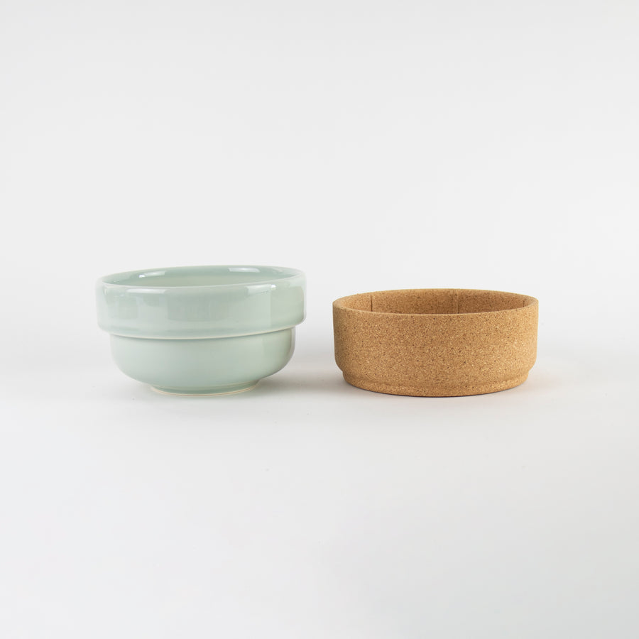 Aqua sustainable ceramic and cork bowl