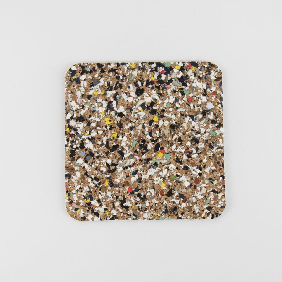 Recycled Beach Clean Square Coasters. set of 4