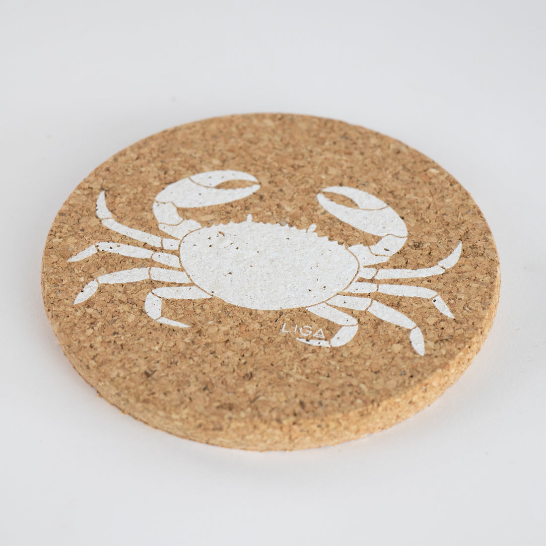 Eco friendly cork Coasters. Crab design