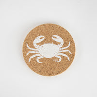 Eco friendly cork Coasters. Crab design