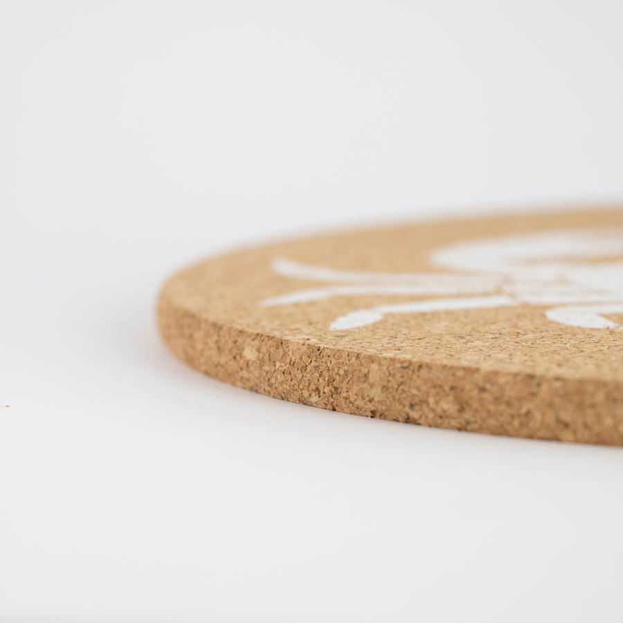 Eco friendly cork placemats + coasters. Crab design
